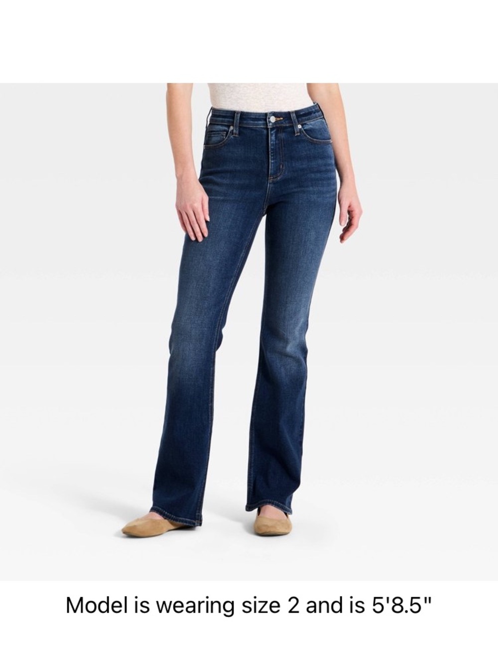Universal Thread Dark Indigo High-Rise Flare Jeans